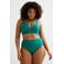 BEACHWAVE Curve voorgevormde beugel bikinitop met textuur groen