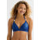 BEACHWAVE voorgevormde halter bikinitop met textuur kobaltblauw