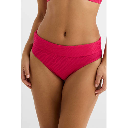 BEACHWAVE omslag bikinibroekje met textuur roze afbeelding