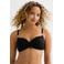 BEACHWAVE voorgevormde beugel bikinitop met lurex en textuur zwart