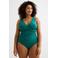 BEACHWAVE Curve corrigerend badpak met textuur groen