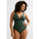 BEACHWAVE Curve corrigerend badpak met textuur groen