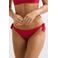 BEACHWAVE strik bikinibroekje met lurex en textuur rood