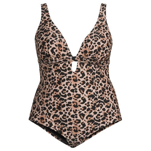 BEACHWAVE Curve corrigerend badpak beige/zwart afbeelding
