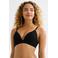 BEACHWAVE voorgevormde beugel bikinitop met lurex en textuur zwart