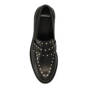 thumbnail: Manfield leren loafers met studs zwart