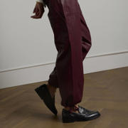 thumbnail: Manfield leren loafers met studs zwart