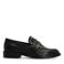 Manfield leren loafers met studs zwart