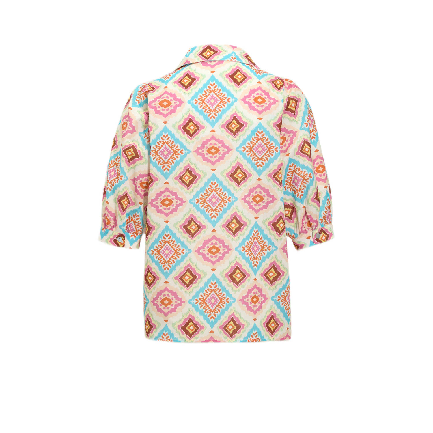 Geisha asymmetrische top blouse roze