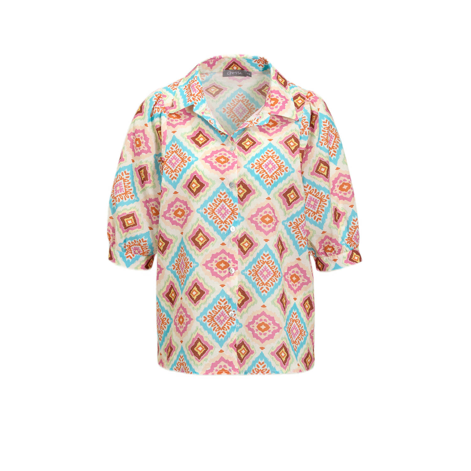 Geisha asymmetrische top blouse roze