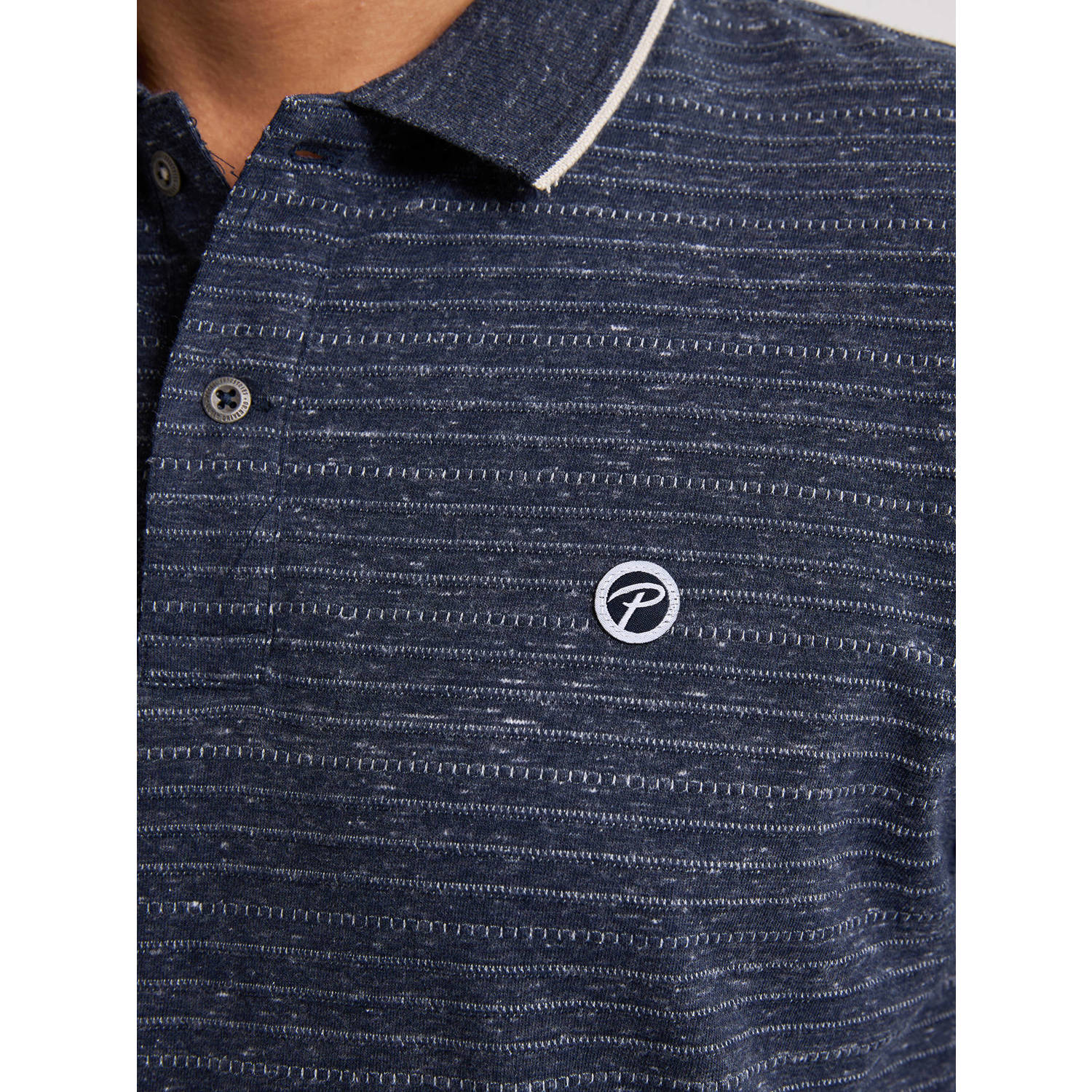 Petrol Industries regular polo donkerblauw