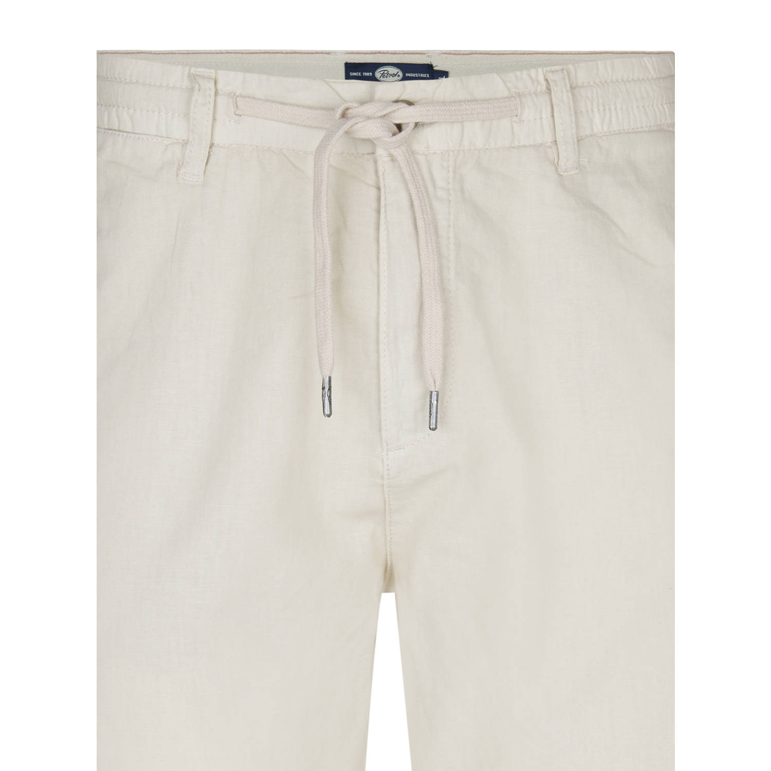 Petrol Industries linnen regular chino short ecru