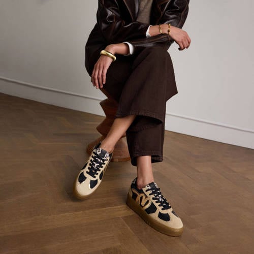 Manfield suède sneakers taupe