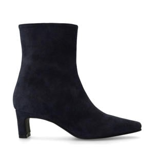 suède enkellaarzen donkerblauw