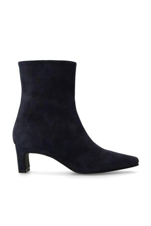 suède enkellaarzen donkerblauw