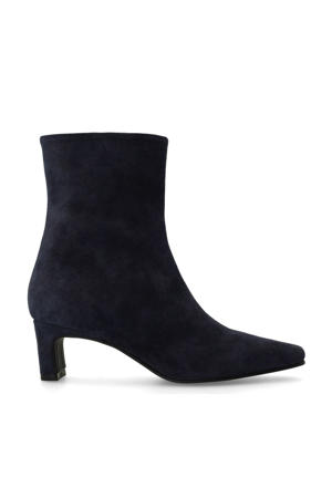 suède enkellaarzen donkerblauw