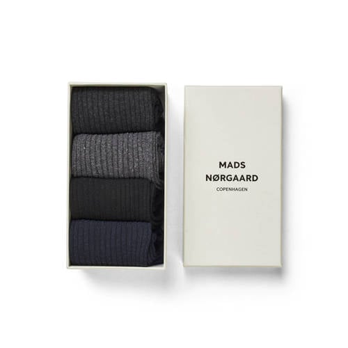 MADS NØRGAARD - COPENHAGEN sokken Anton - set van 4 donkerblauw afbeelding