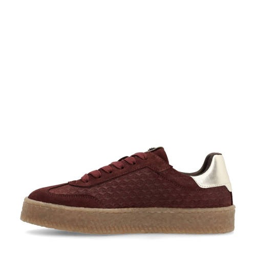 No Stress suède sneakers bordeaux afbeelding