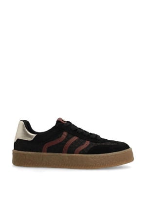 suède sneakers zwart