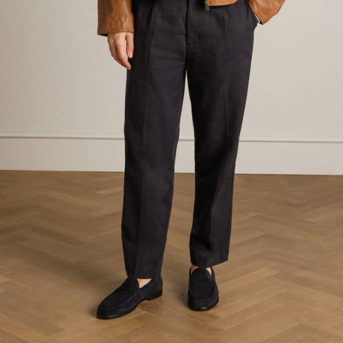 Manfield suède loafers donkerblauw afbeelding