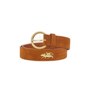 suède riem Studded Leopard Belt cognac