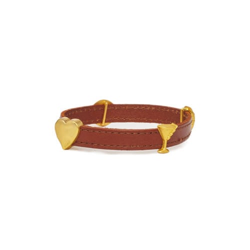 Fabienne Chapot leren armband cognac afbeelding