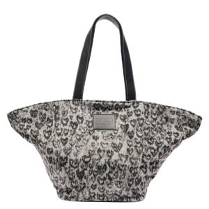 shopper Nico met panterprint grijs