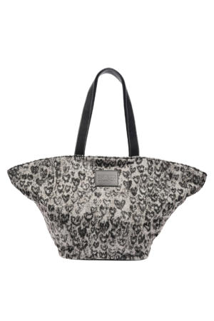 shopper Nico met panterprint grijs