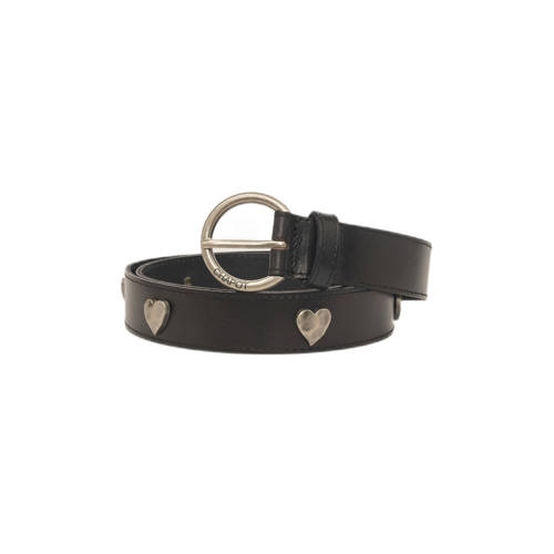 Fabienne Chapot leren riem Hammered Heart zwart afbeelding