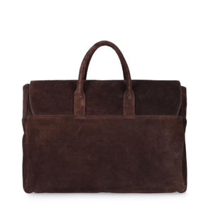 suede shopper donkerbruin