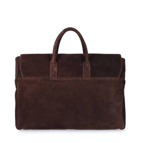 Manfield suede shopper donkerbruin afbeelding