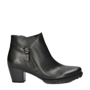 Comfort leren enkellaarzen zwart