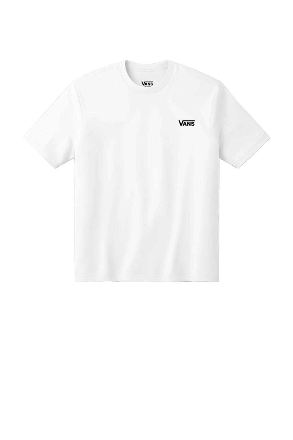 Witte jongens en meisjes VANS T-shirt CHEST van katoen met logo dessin, korte mouwen en ronde hals