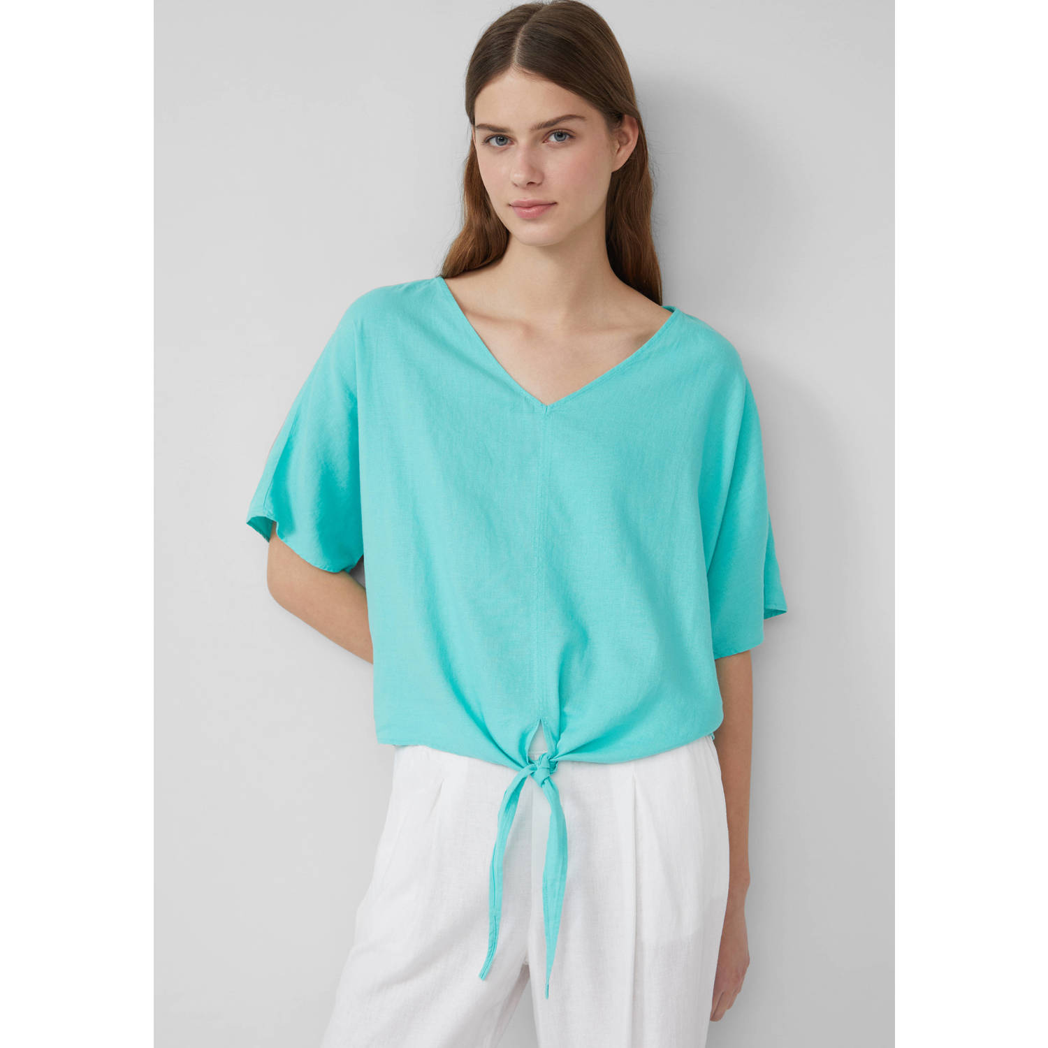 S.Oliver linnen top turquoise