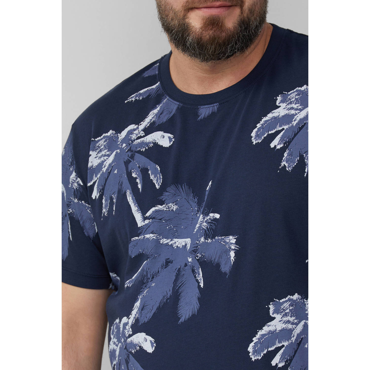 s.Oliver Big Size T-shirt donkerblauw