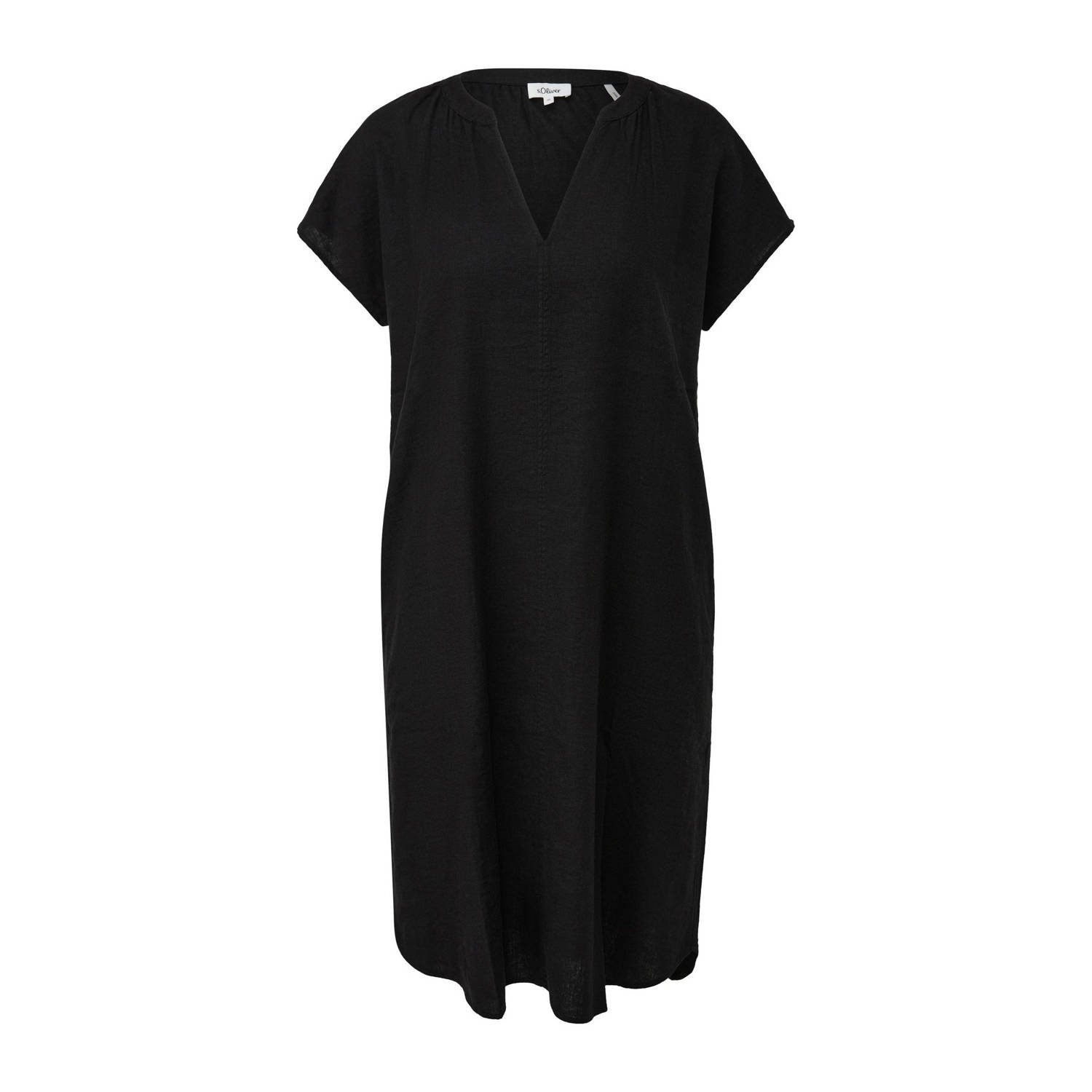 S.Oliver RED LABEL Relaxed fit vrijetijdsjurk van een mix van linnen en viscose