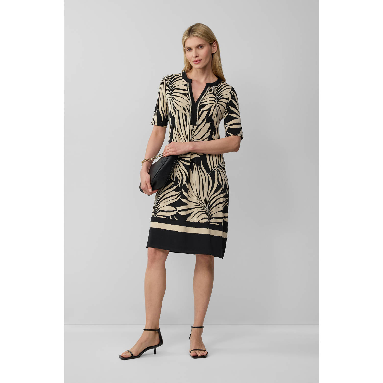 S.Oliver BLACK LABEL Relaxed fit vrijetijdsjurk met sierboord