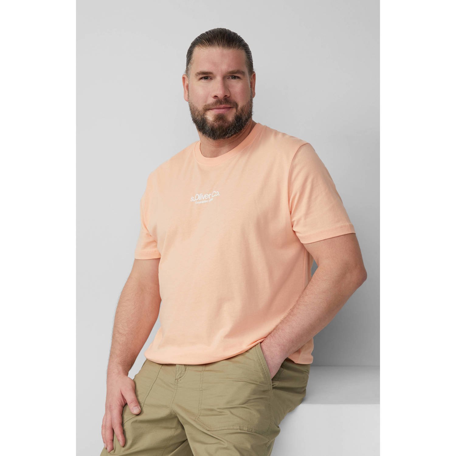 S.Oliver Big Size T-shirt zalm