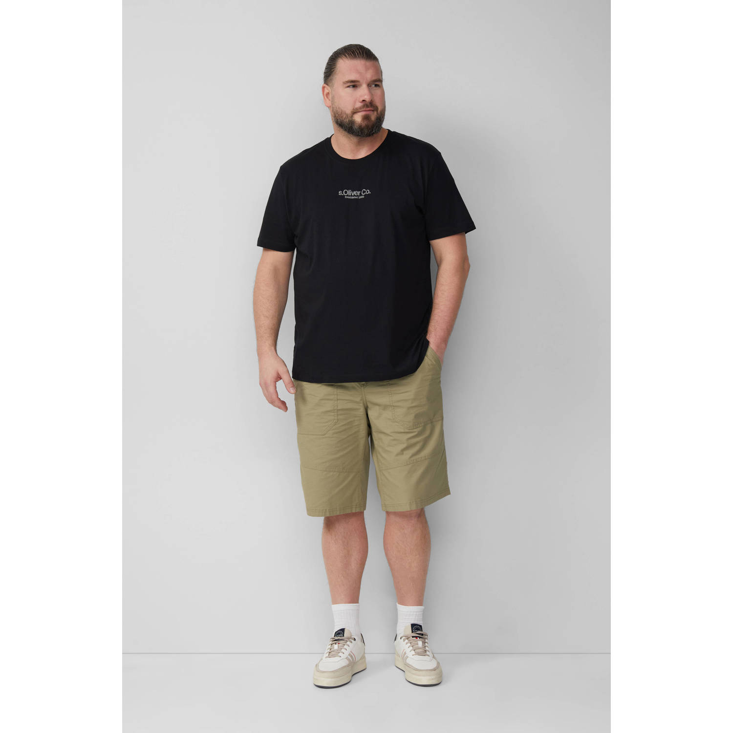 s.Oliver Big Size T-shirt zwart