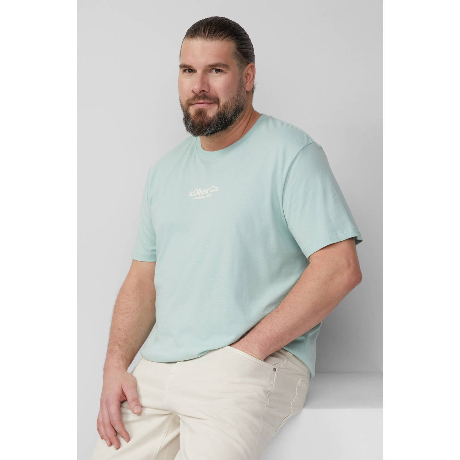 S.Oliver Big Size T-shirt mintgroen