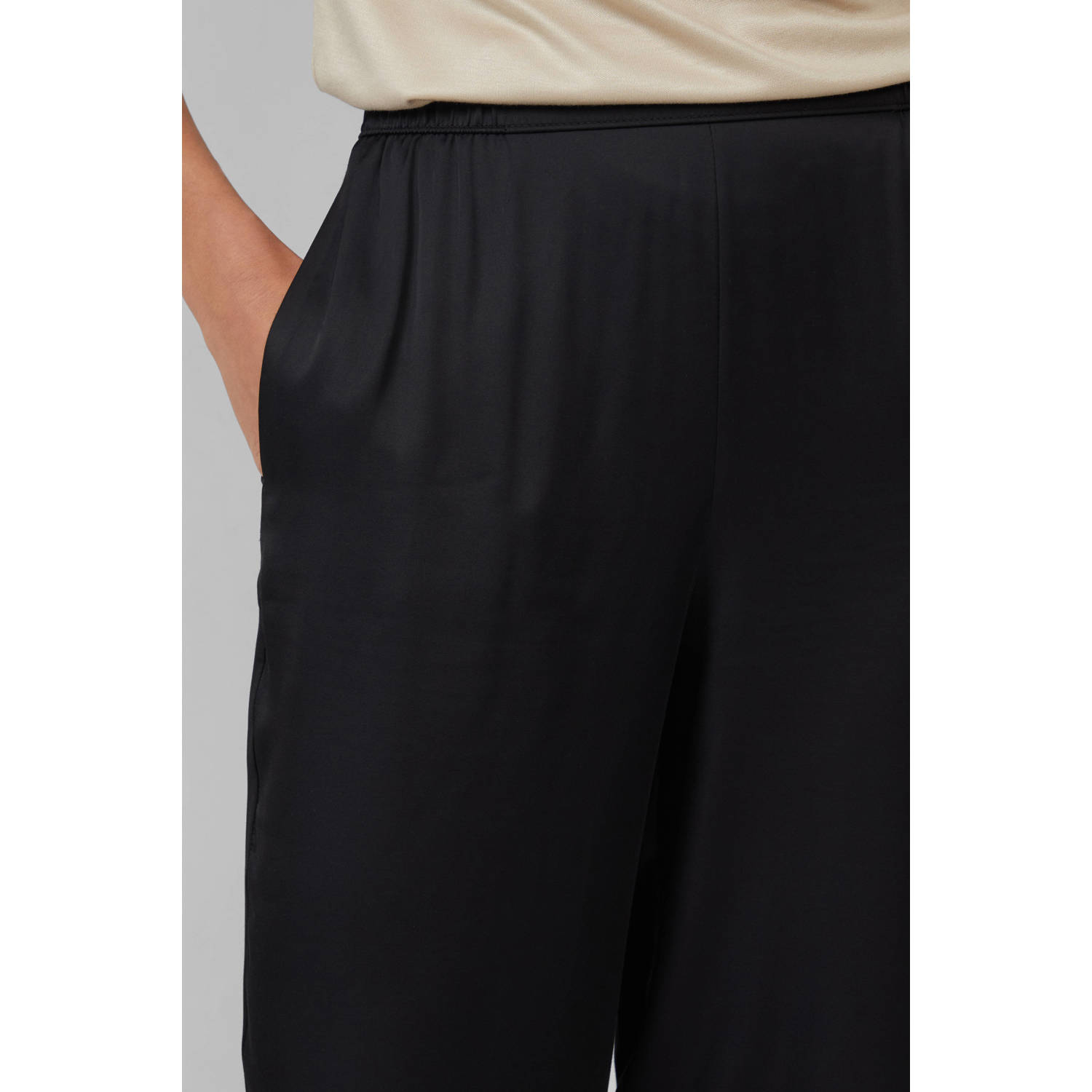 s.Oliver BLACK LABEL straight regular waist broek zwart