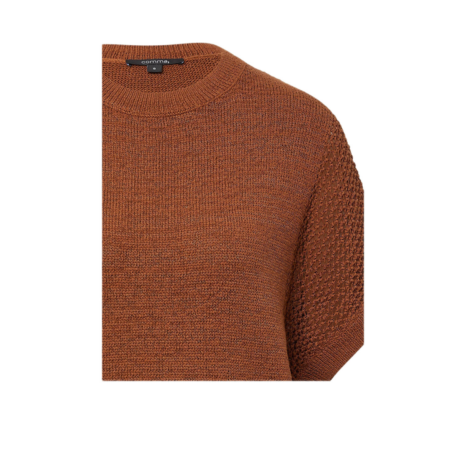 comma gebreide trui cognac