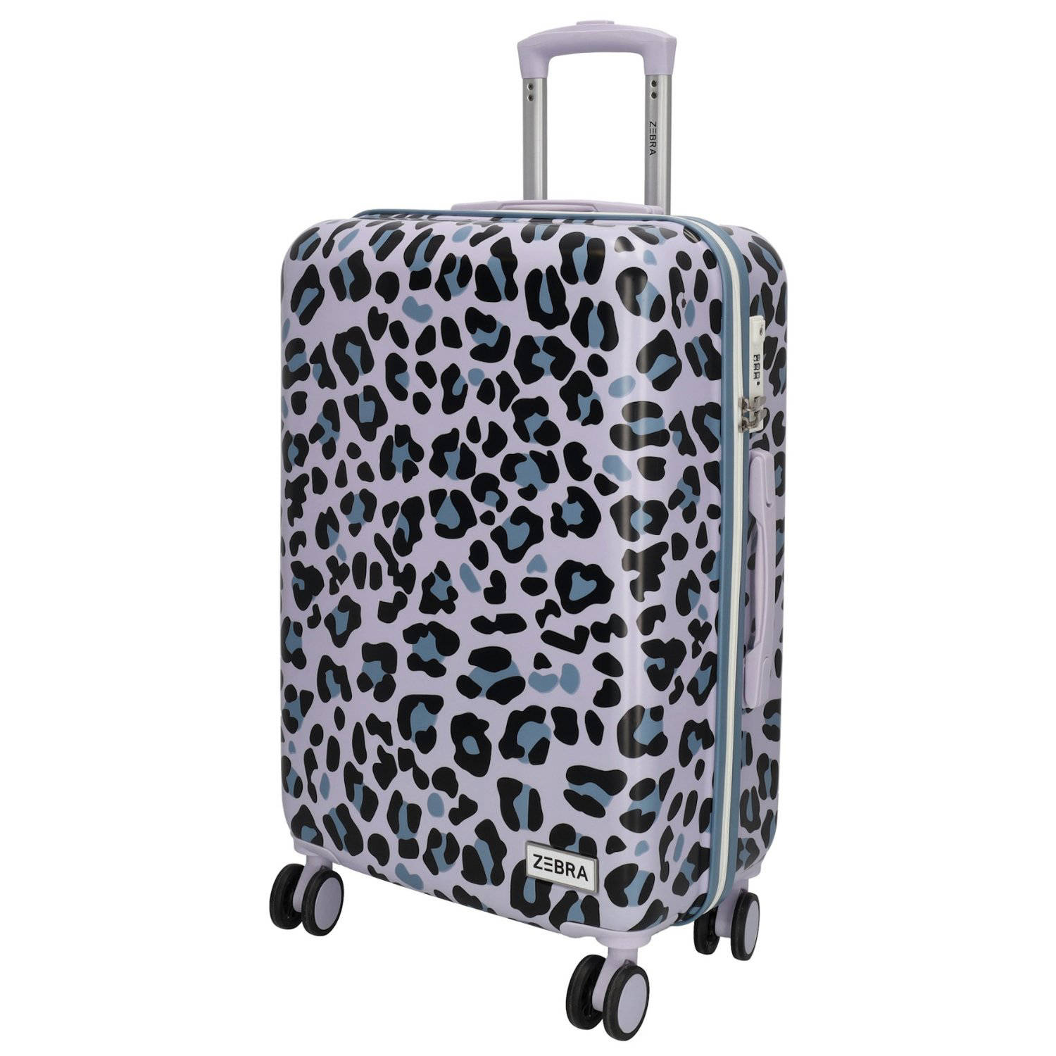 Zebra Trends trolley Animal 66 cm. met panterprint lila