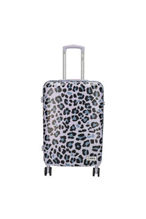  trolley Animal 66 cm. met panterprint lila