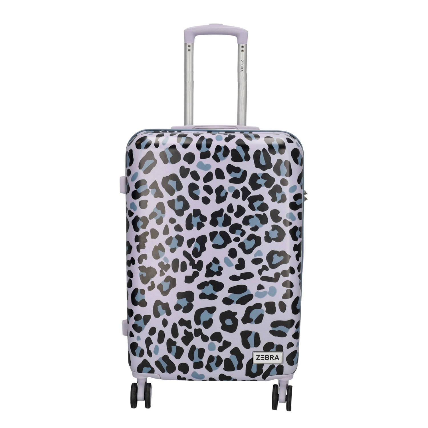 Zebra Trends trolley Animal 66 cm. met panterprint lila