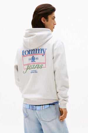 hoodie met backprint grijs