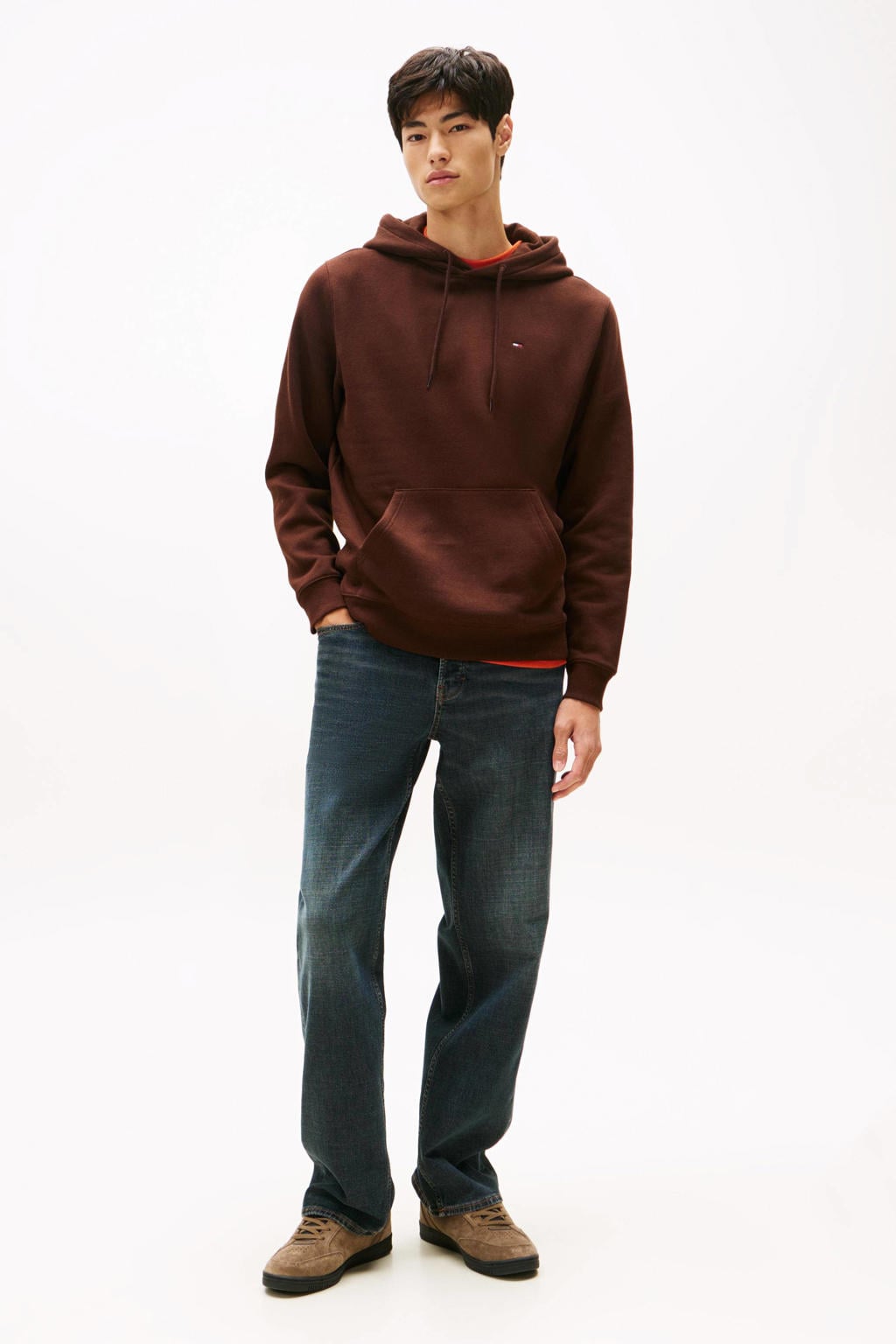 Tommy Jeans hoodie bruin
