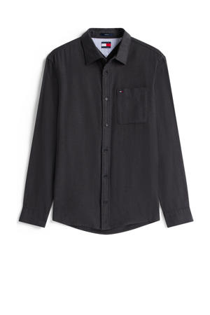 regular casual overhemd zwart