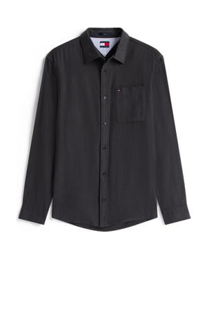 regular casual overhemd zwart