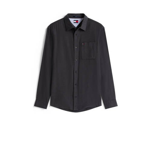 Tommy Jeans regular casual overhemd zwart afbeelding